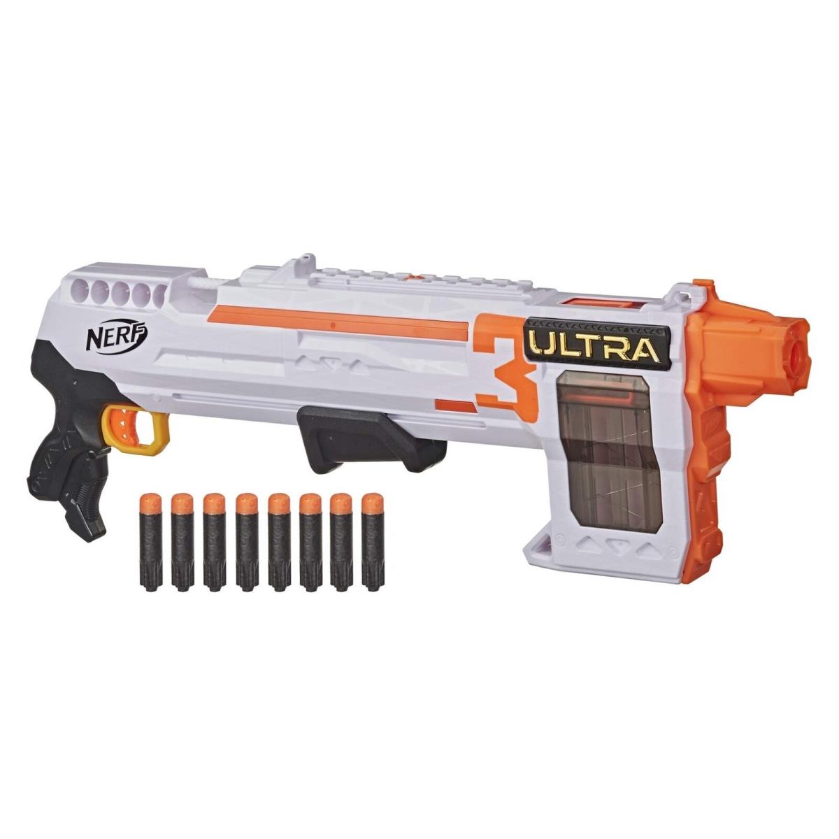 Nerf Ultra Three Blaster Pump-action 8-Dart Internal Clip 8 Ultra Darts
