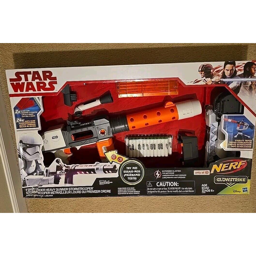 Nerf Star Wars First Order Heavy Gunner Stormtrooper Glowstrke Blaster Gun