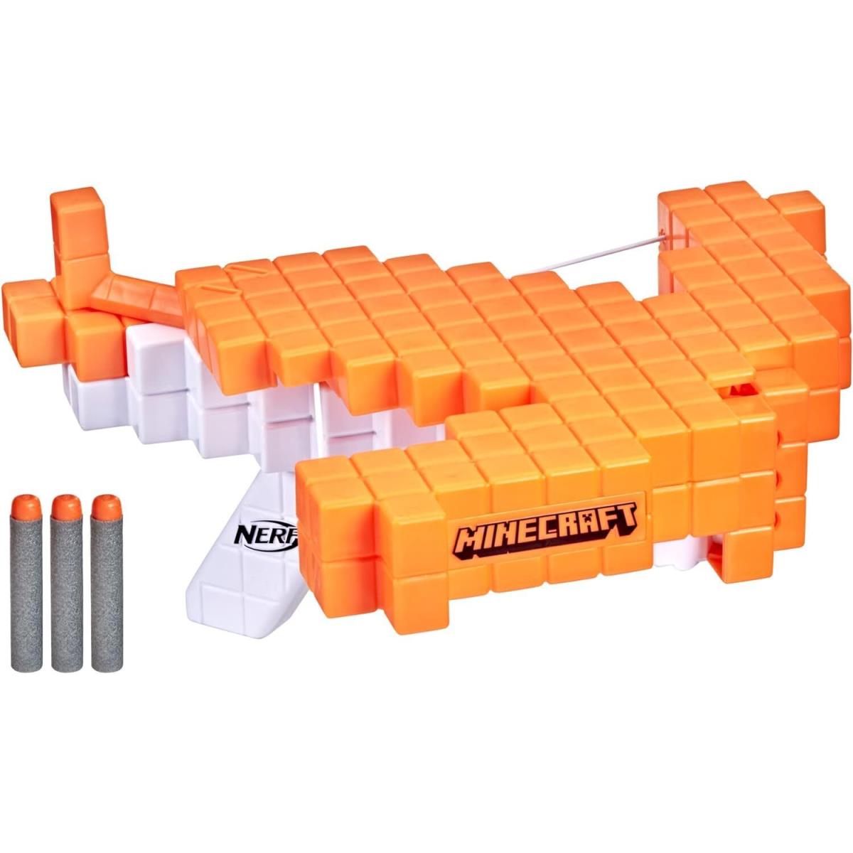 Nerf Minecraft Pillager`s Crossbow Dart-blasting Crossbow Includes 3 Elite