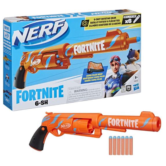 Fortnite Dart Blaster Rotating Drum Shooting Revolver Children Game Shoot Nerf