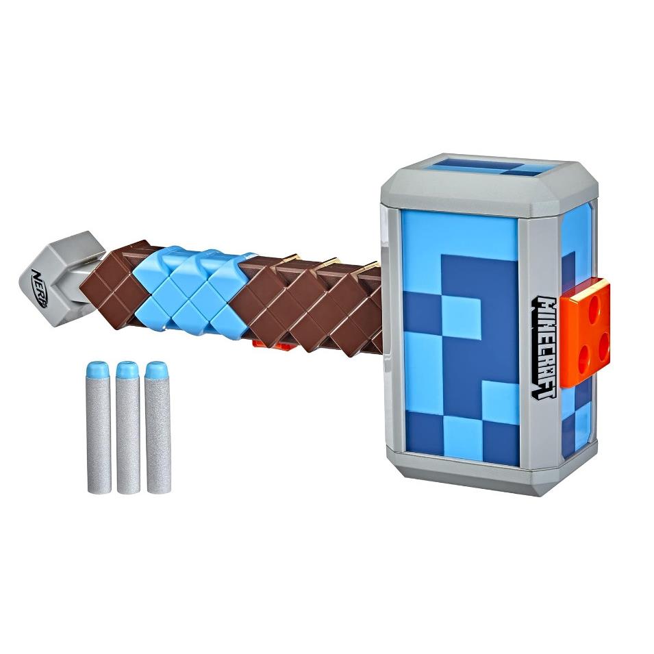 Minecraft Dart Blasting Hammer Stormlander Elite Darts Pull Back Kids Games Nerf