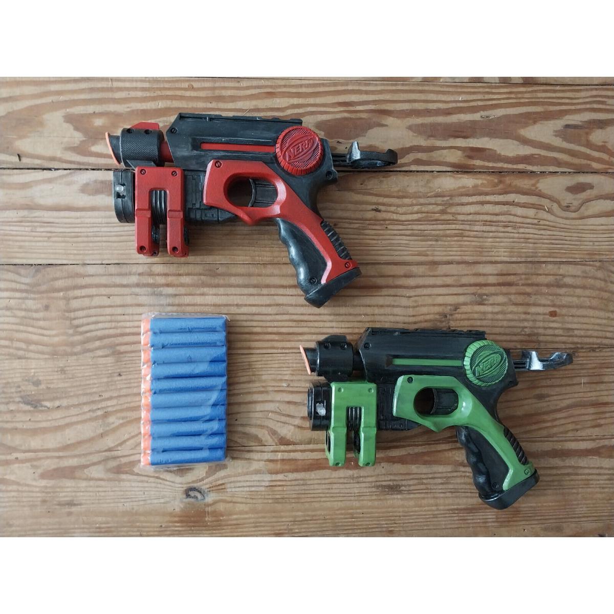 Custom Painted Modified Nerf Nite Finder Guns with Darts