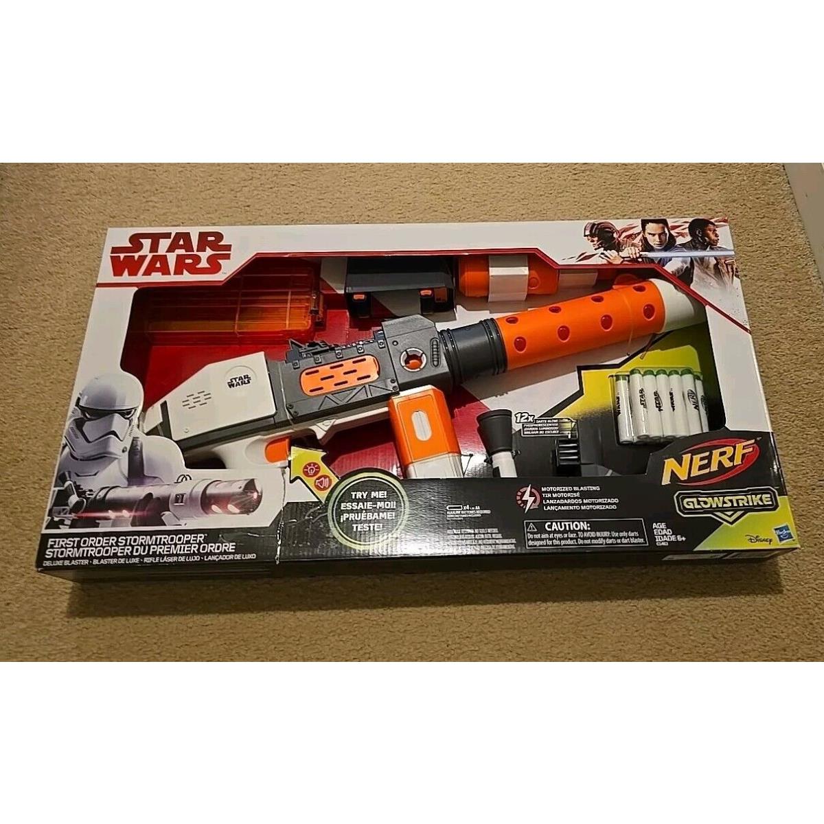 Nerf Glowstrike Star Wars First Order Stormtrooper Deluxe Blaster White Gray