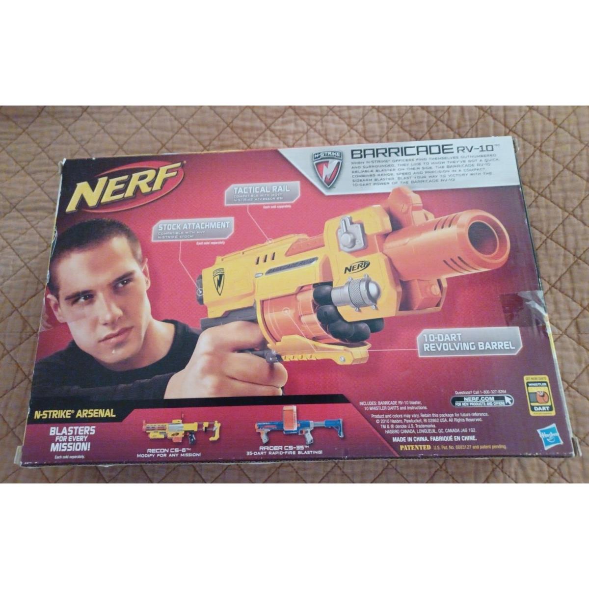 Nerf N-strike Barricade RV-10 Motorized Semi Automatic Blaster 10 Dart Barrel