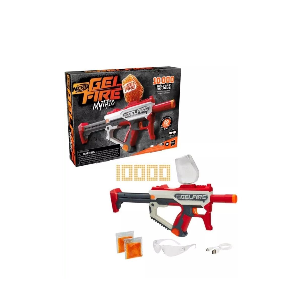 Nerf Pro Gelfire Mythic Full Auto Blaster Rechargeable Battery 10k Rounds