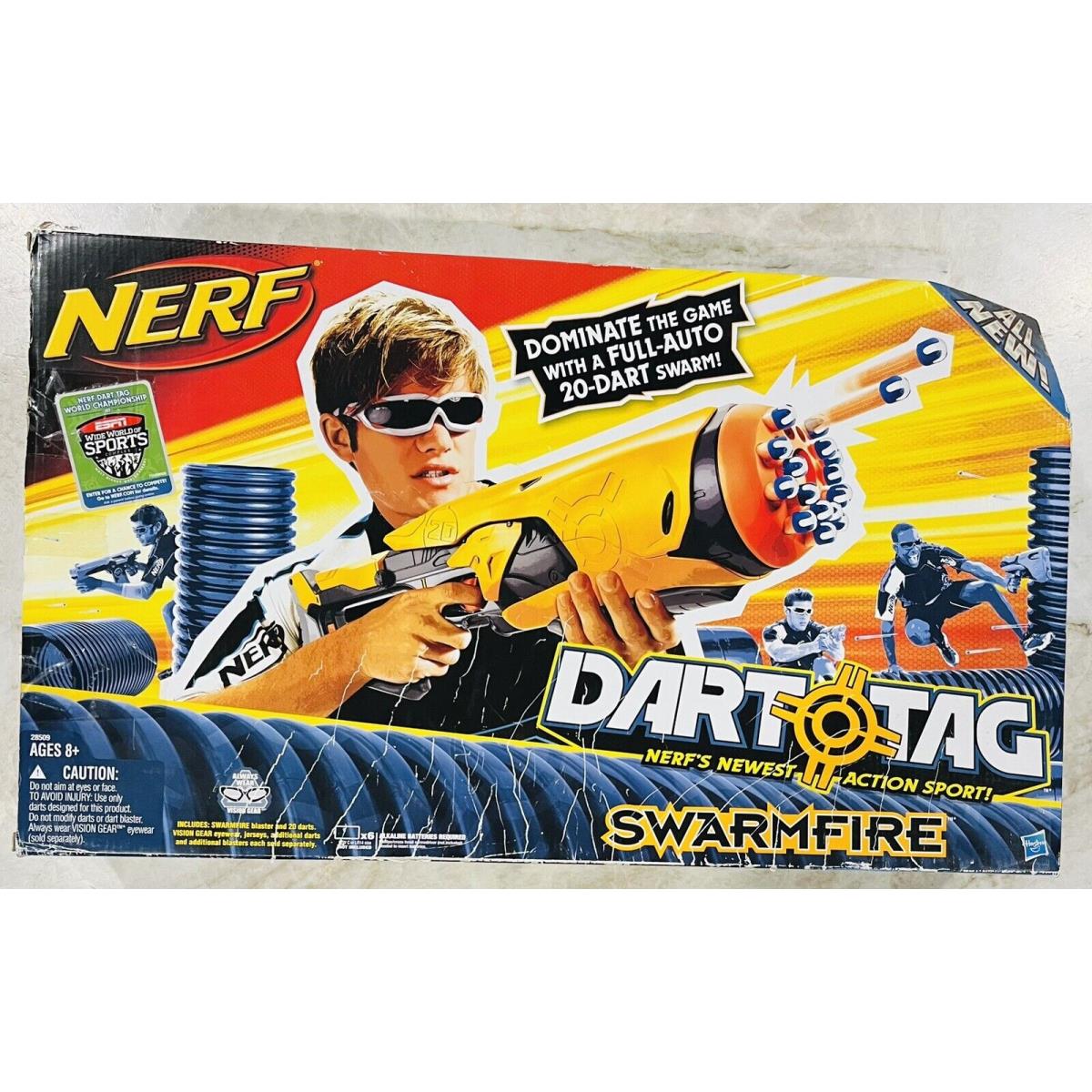 Nerf Dart Tag Swarmfire Blaster 2010 28509 Action Sport Box