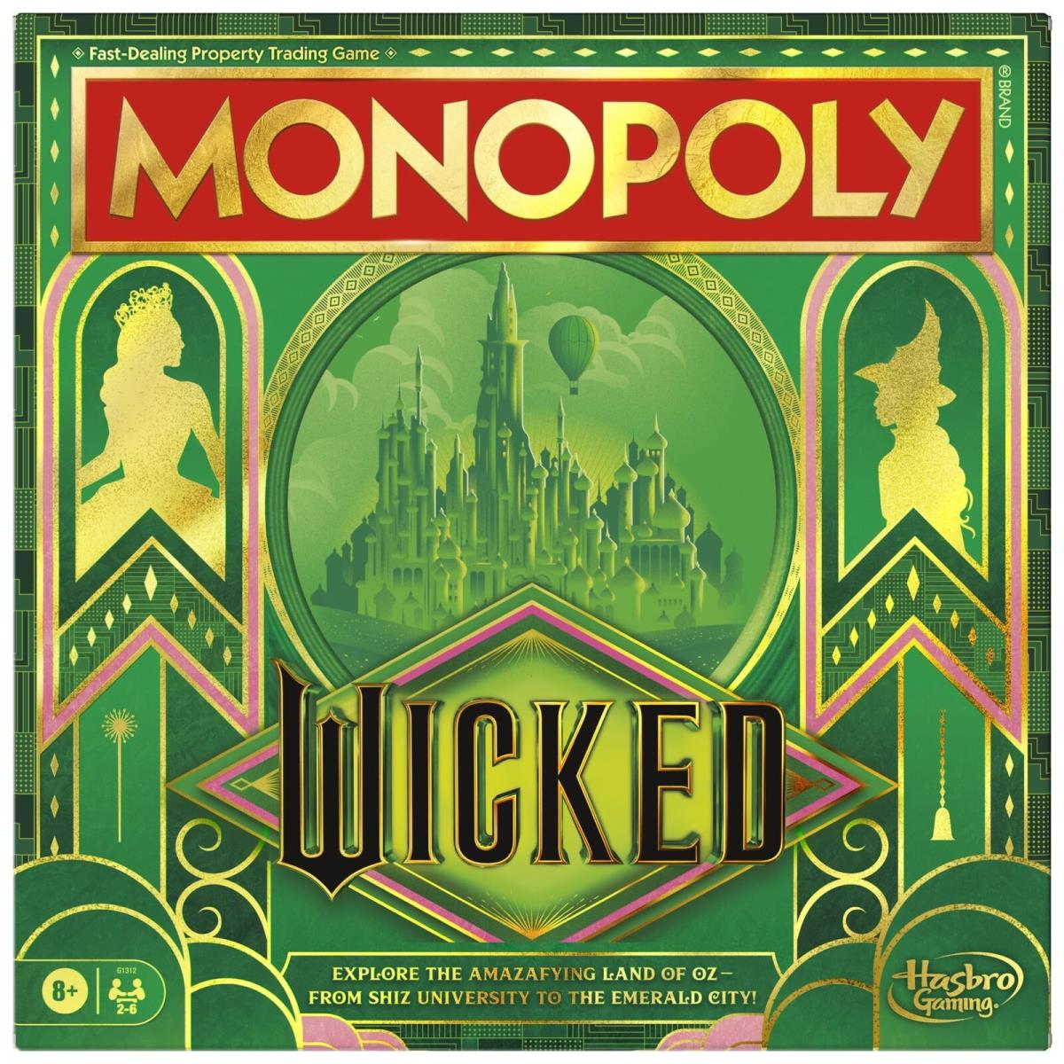 Monopoly Wicked Edition Board Game Inspired by The Motion Picture Ages 8+