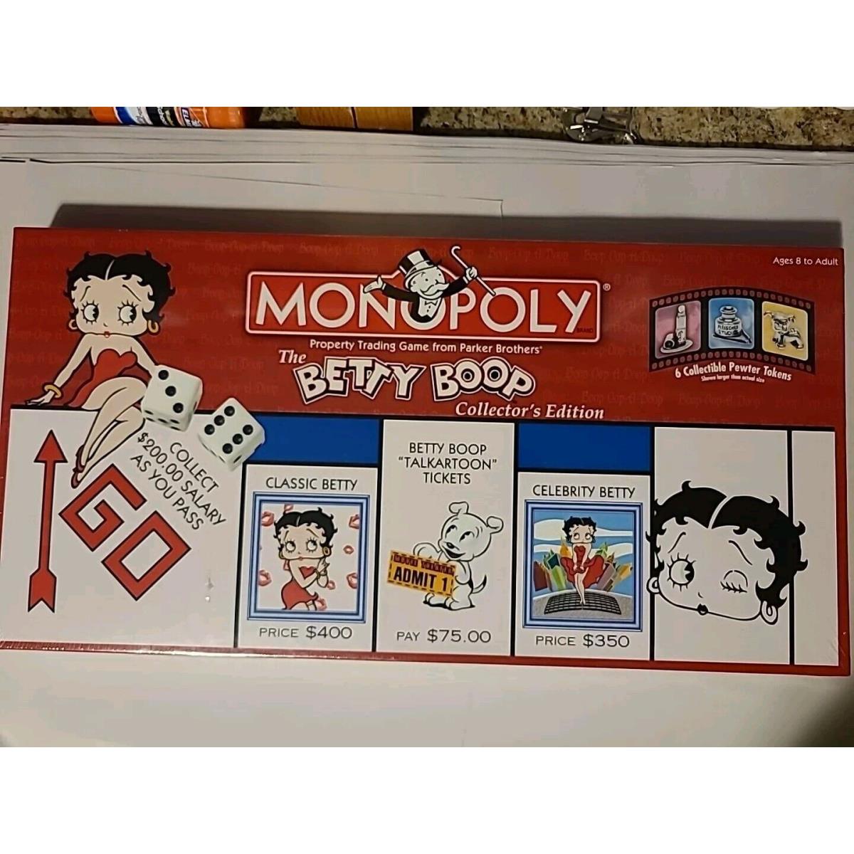 2002 Betty Boop Monopoly Collectors Edition Board Game