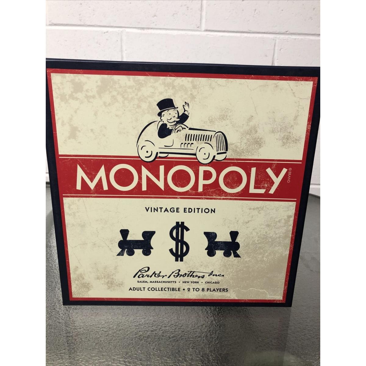 Monopoly Vintage Edition From Restoration Hardware Wooden Game Board Rare