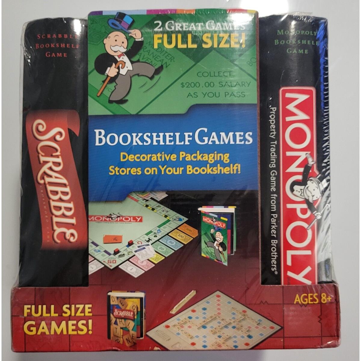 Bookshelf Games Monopoly and Scrabble 2008