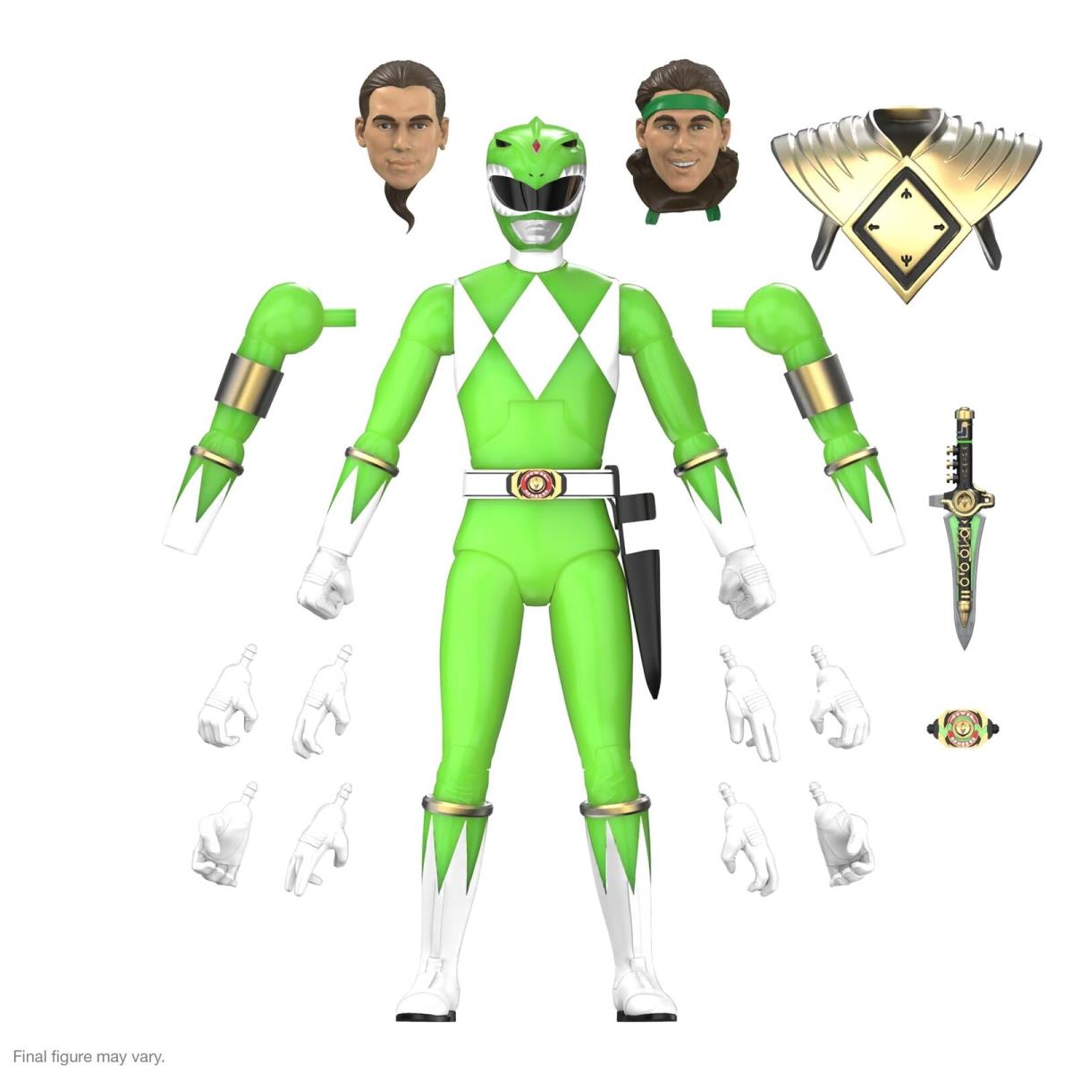 Super7 Mighty Morphin Power Rangers Green Ranger Glow - 7 in Ultimates Action