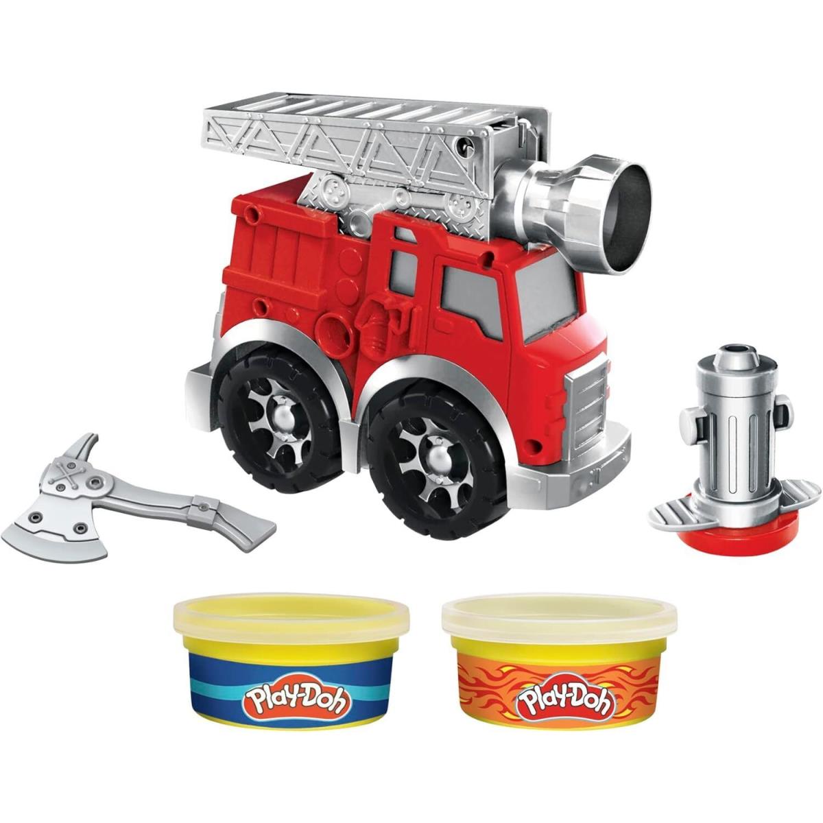 Play-doh Wheels Fire Engine Playset with 2 Modeling Compound Cans Incl