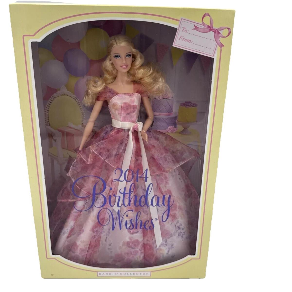 2014 Birthday Wishes Barbie Doll Collector BCP64 Mattel 2013 Nrfb