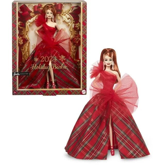 Barbie Holiday 2024 Signature Doll Red Hair Readhead in Shipper JBF67 Nrfb