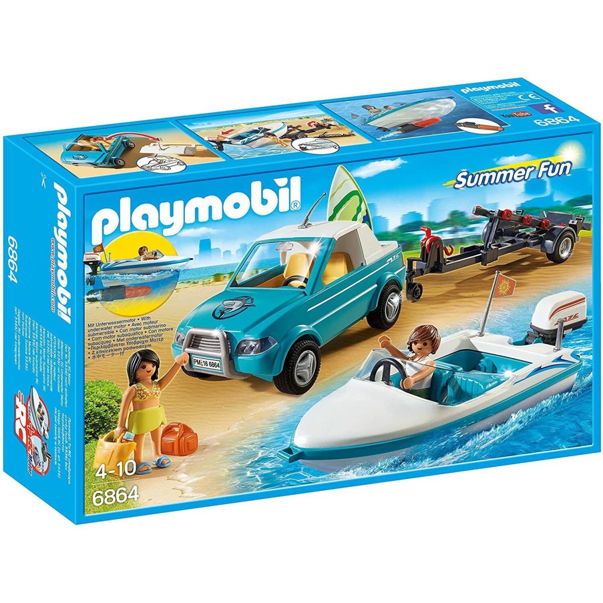 Playmobil City Action City Life Summer Fun Country Playsets Box SUMMER FUN 6864 SUV & BOAT