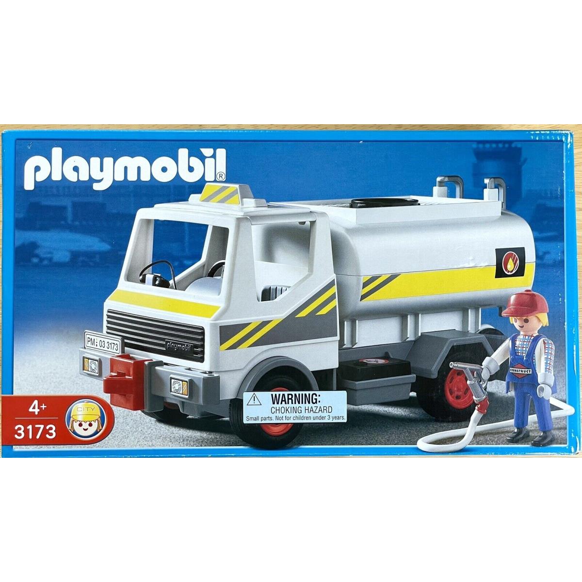 Playmobil 3173 Gas Tanker Truck Fillable Hose with Nozzle 2001 Box