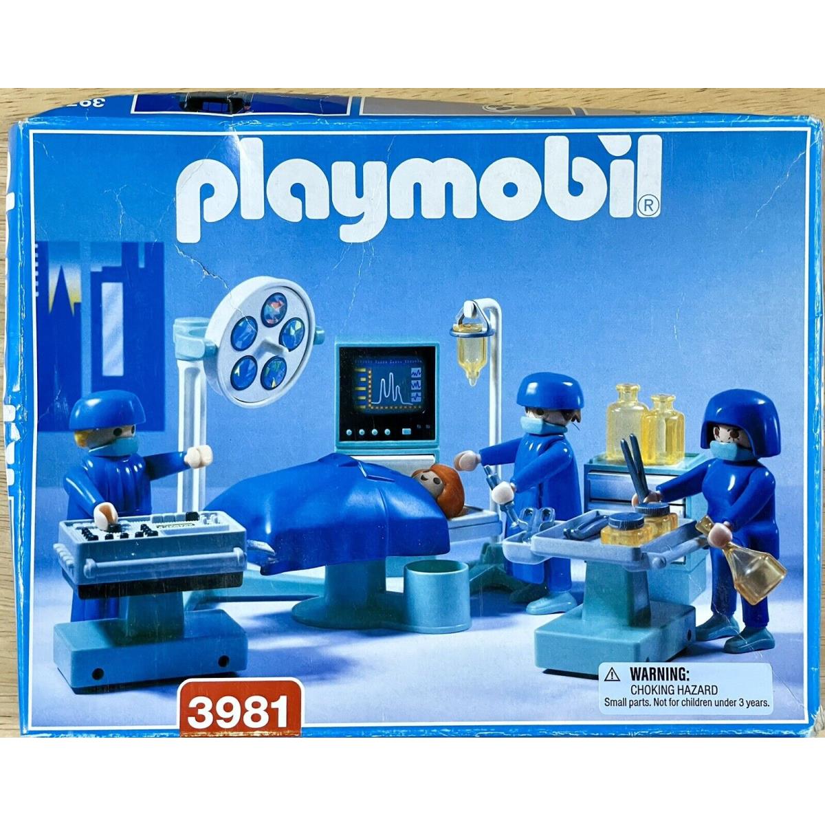 Playmobil 3981 Operating Room Medical Set 1997 3 Doctors Patient Box