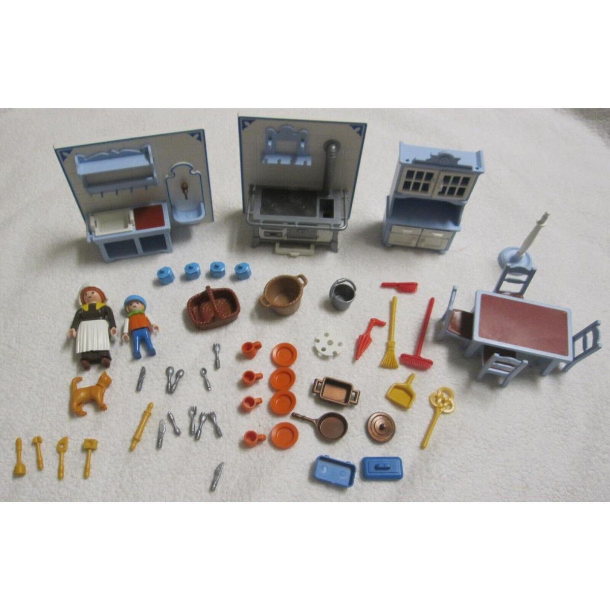 Playmobil Vintage Victorian Mansion Kitchen Stove Sink Table Accessories Family