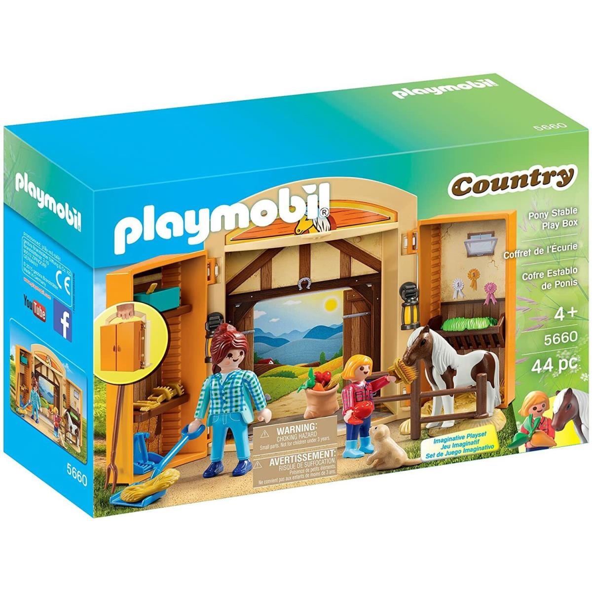 Playmobil Country 5660 Pony Stable Play Box 44pc Ages 4+