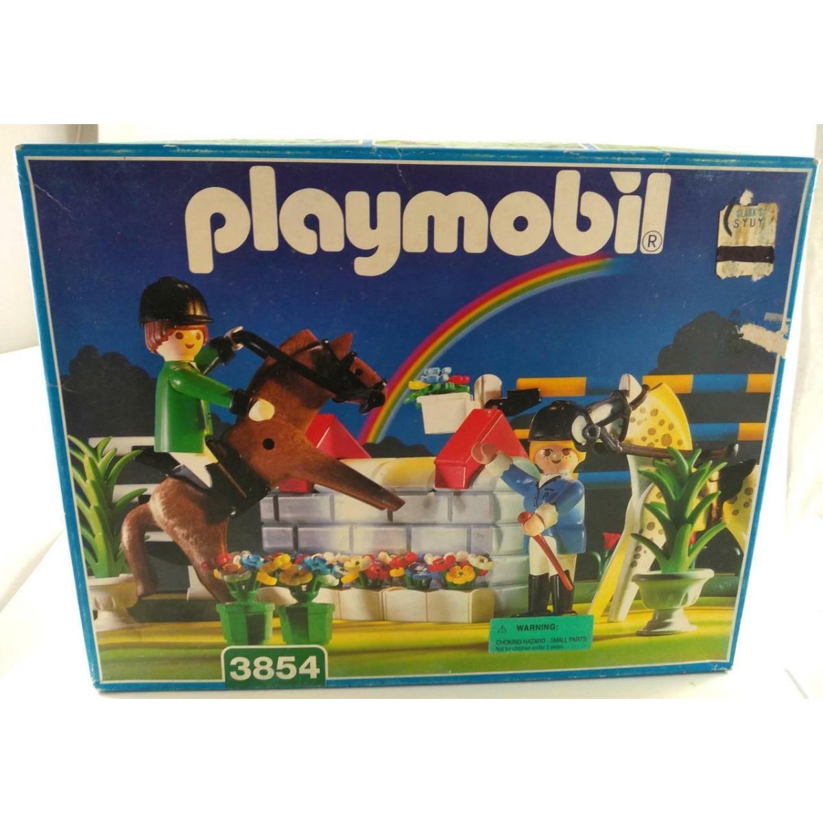 Playmobil 3854 Retired Jockey Team Jumping Horses Riders Playset Set