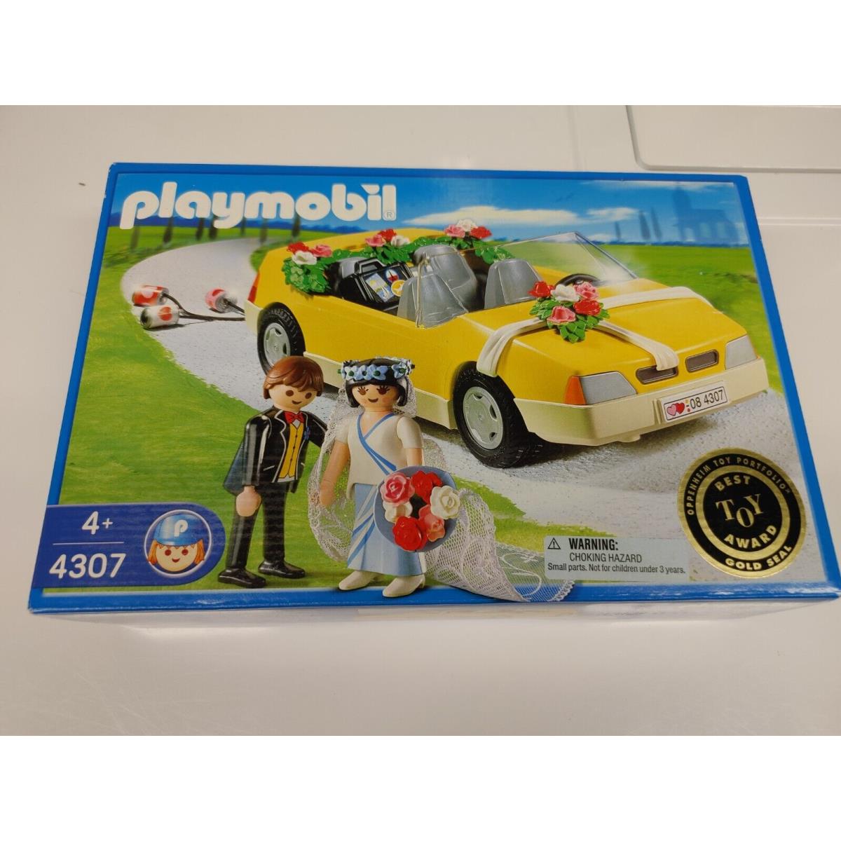 Playmobil Toy Play Set 4307 Wedding Convertible Car Honeymoon W/figures Married