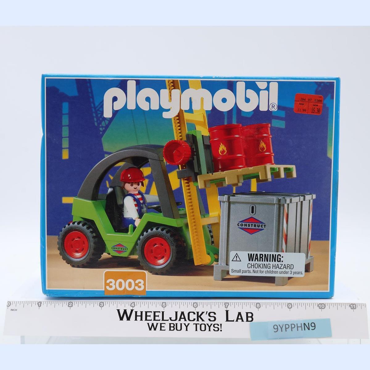 3003 Cargo Forklift Construction 1998 Playmobil Vintage Figure Misb