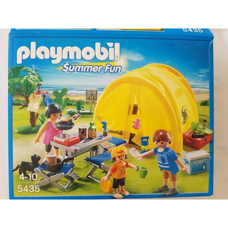 Playmobil 5435 Family Camping Trip Summer Fun Yelow Tent with Figures Camp