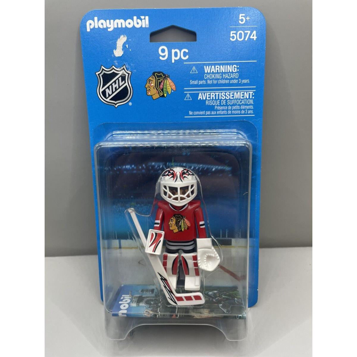 2014 Playmobil 5074 Nhl Chicago Blackhawks 9-piece Set- Nip- Read Seal Broken