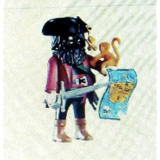 Playmobil 6433 Pirate Captain with Monkey IN Bag Retired Figure