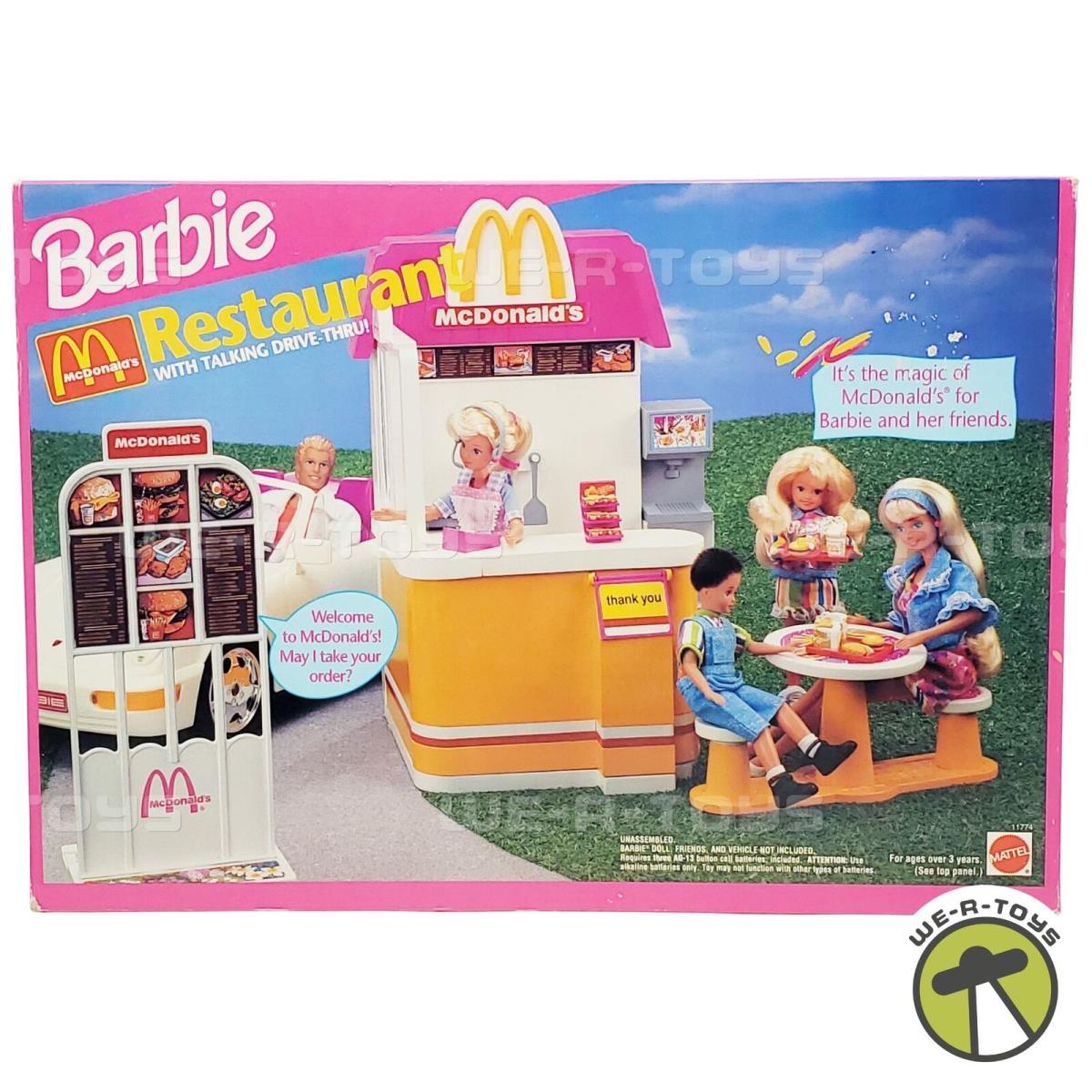 Barbie Mcdonald`s Restaurant with Talking Drive-thru Playset 1994 Mattel Nrfb