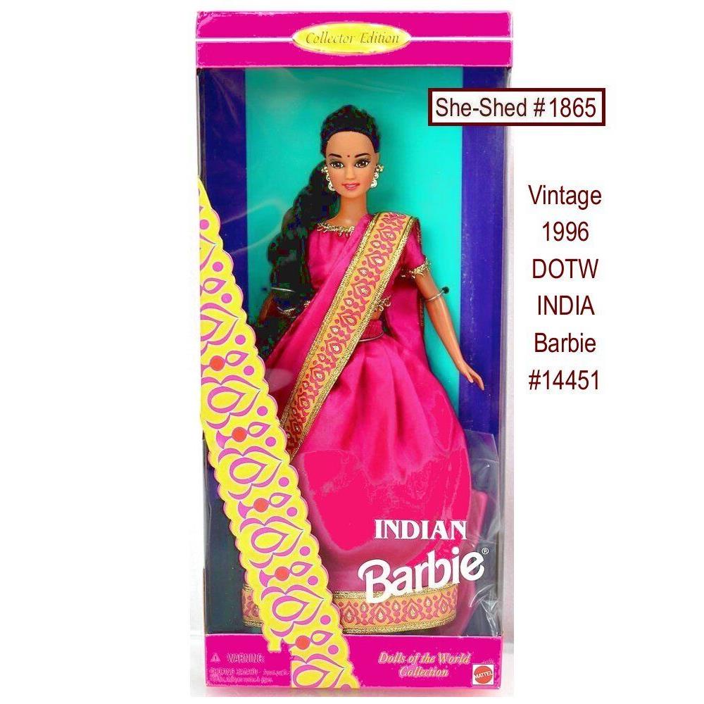 Barbie Dotw Indian Barbie 14451 by Mattel Vintage 1996 India Barbie