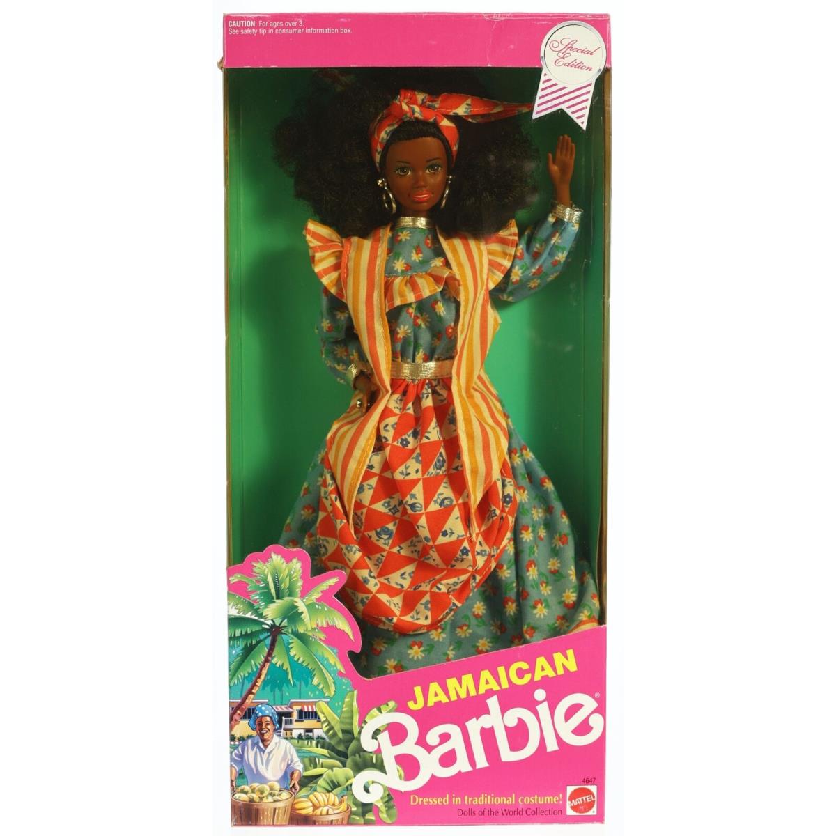 Jamaican Barbie Dolls of The World Collection Special Edition 4647 Nrfb 1991