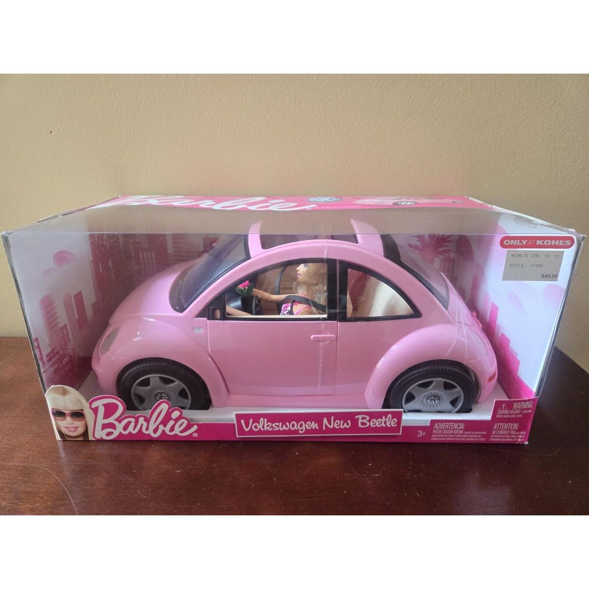 Barbie Volkswagen Beetle vw Bug Pink Car and Doll Only at Kohls 2009