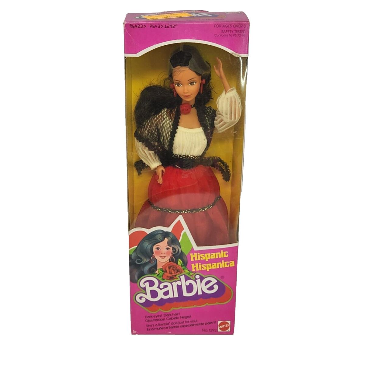 Vintage 1979 Hispanic Barbie Doll IN Box Mattel Steffie Face 1292