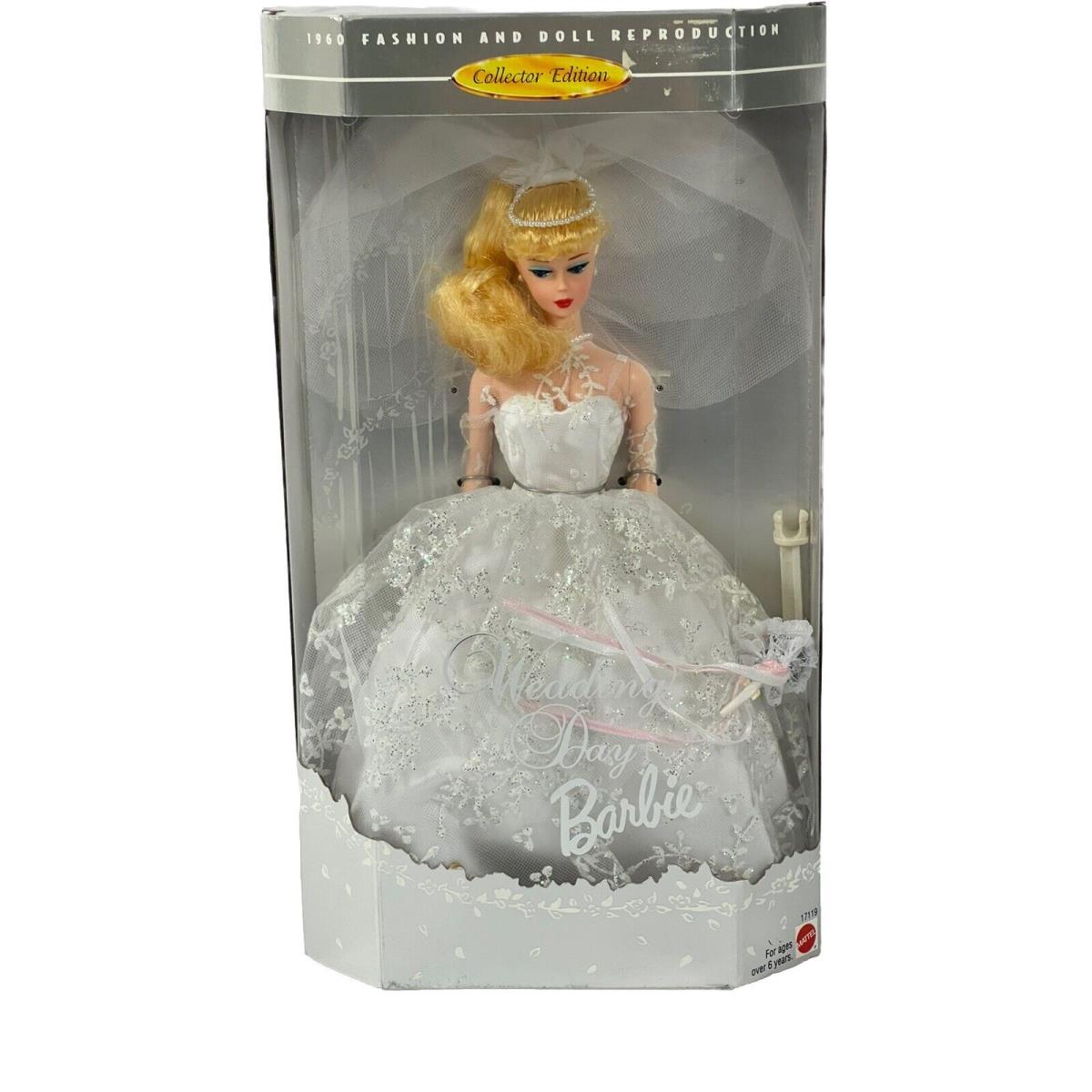 Vintage Barbie Wedding Day 1996 Blonde Mattel 1960s Reproduction Collector 17119