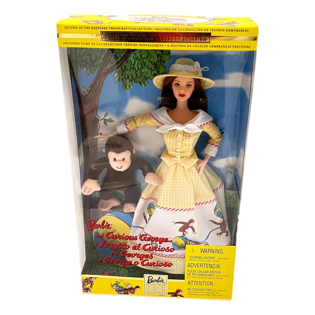 Curious George Barbie Doll Collectible Keepsake Edition 2000 Vintage