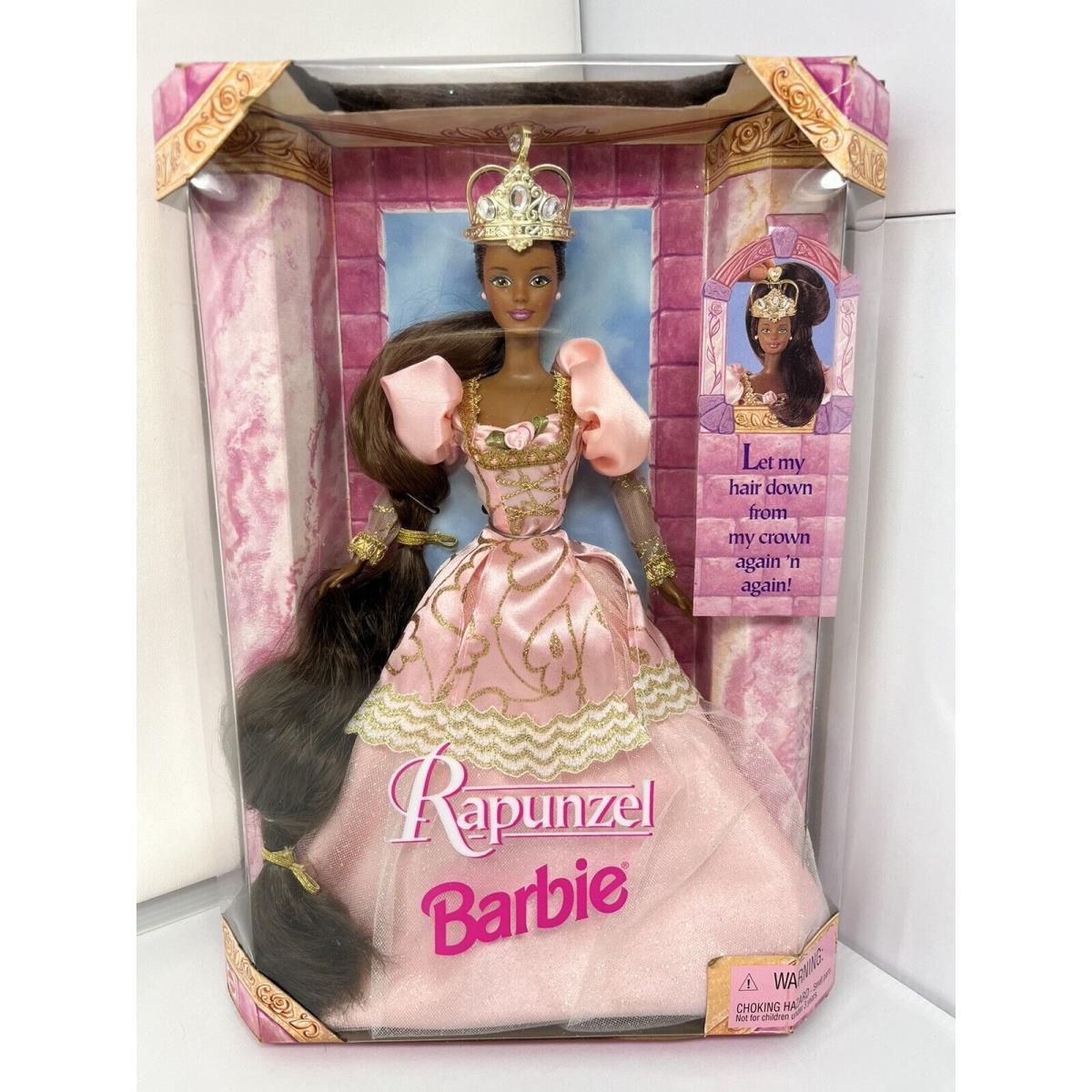 1997 Rapunzel Barbie African American 18164 Let Her Hair Down From Her Crown