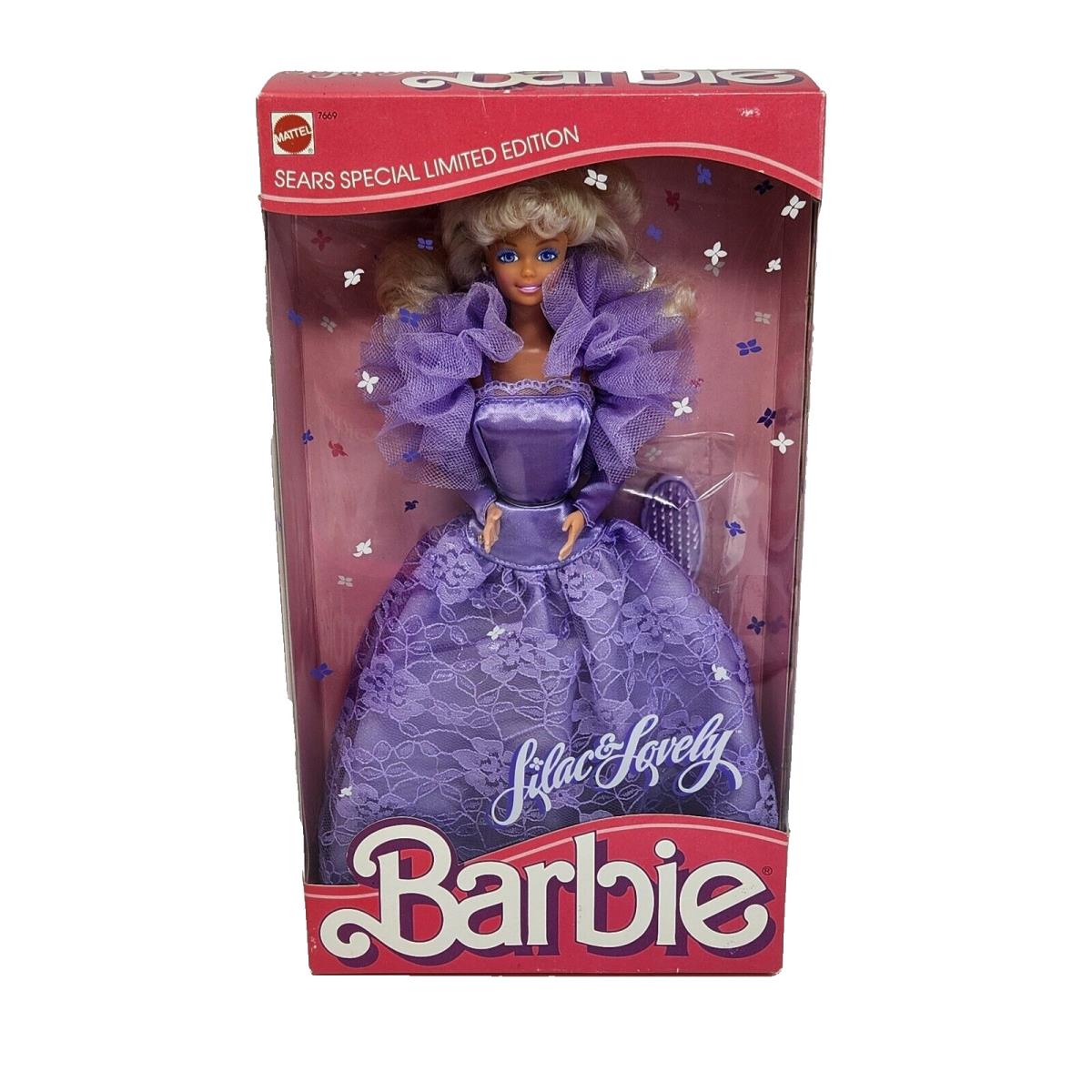 Vintage 1987 Mattel Lilac Lovely Barbie 7669 Purple IN Box