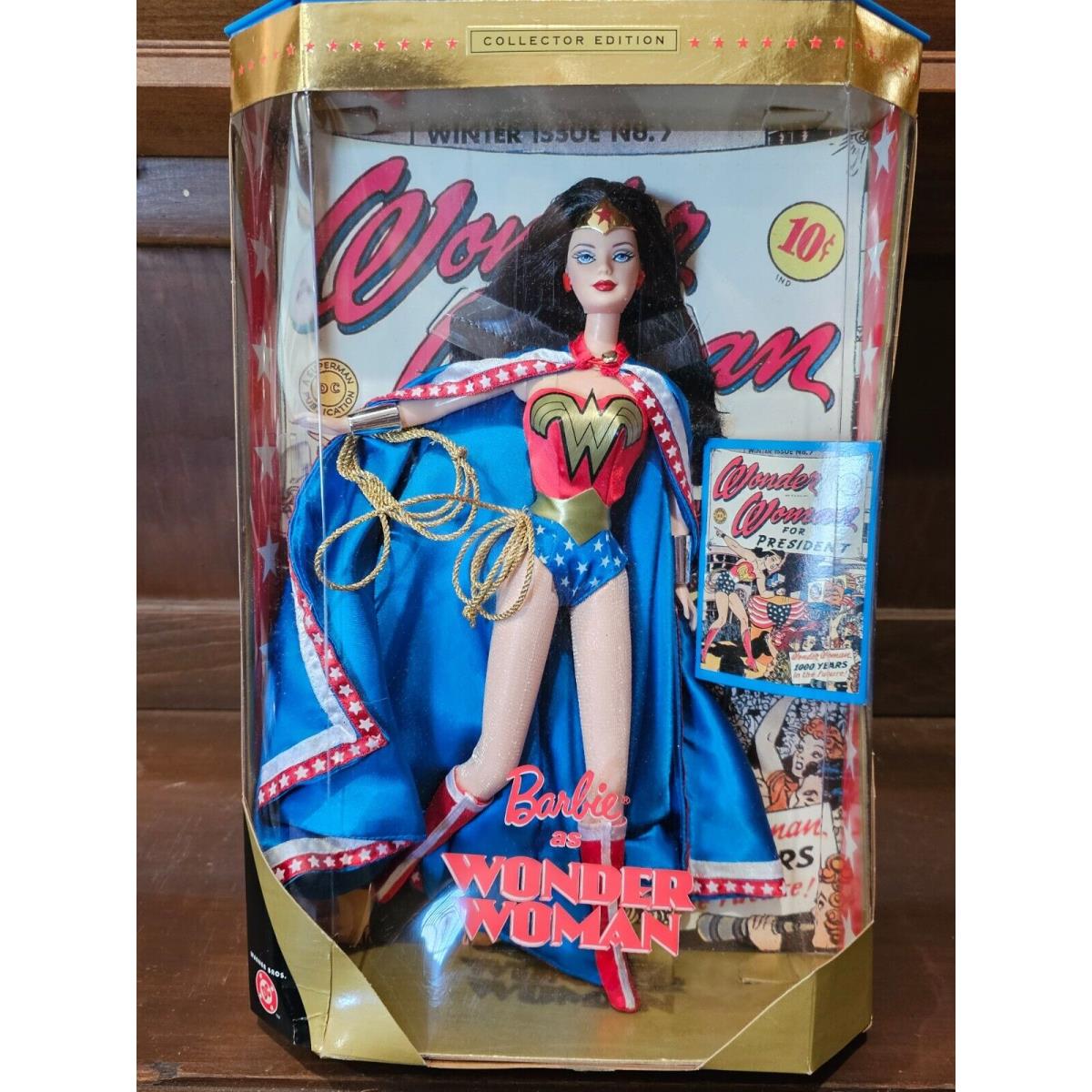 Mattel Barbie as Wonder Woman For President Doll Nrfb Collector Edition 1999