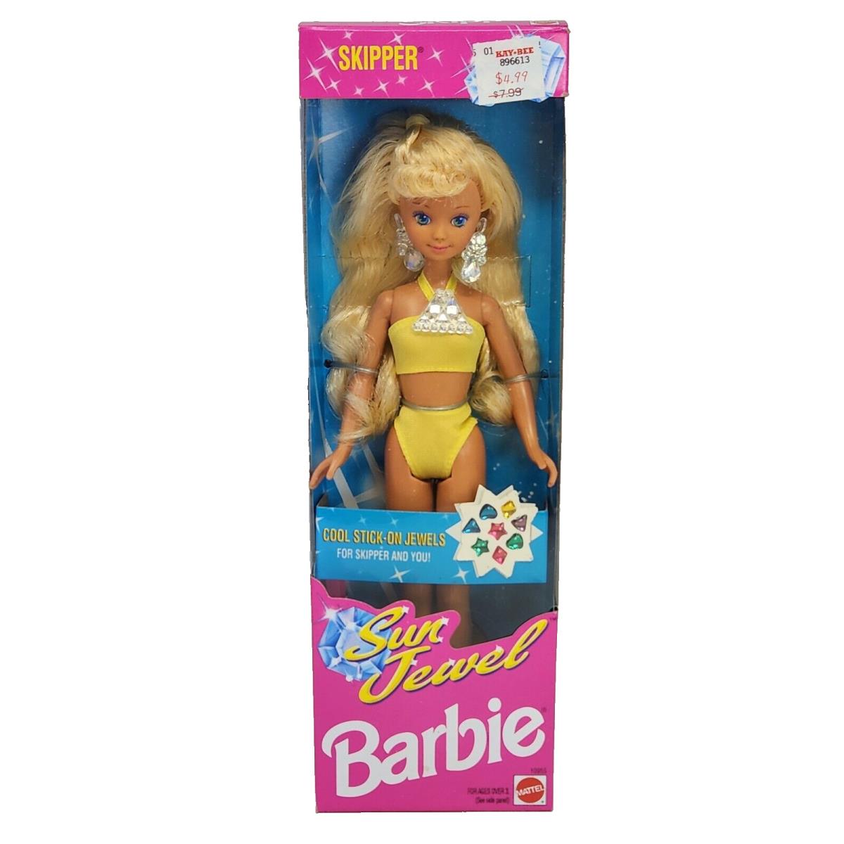 Vintage 1993 Sun Jewel Skipper Barbie Doll Mattel 10955 N Box Nrfb