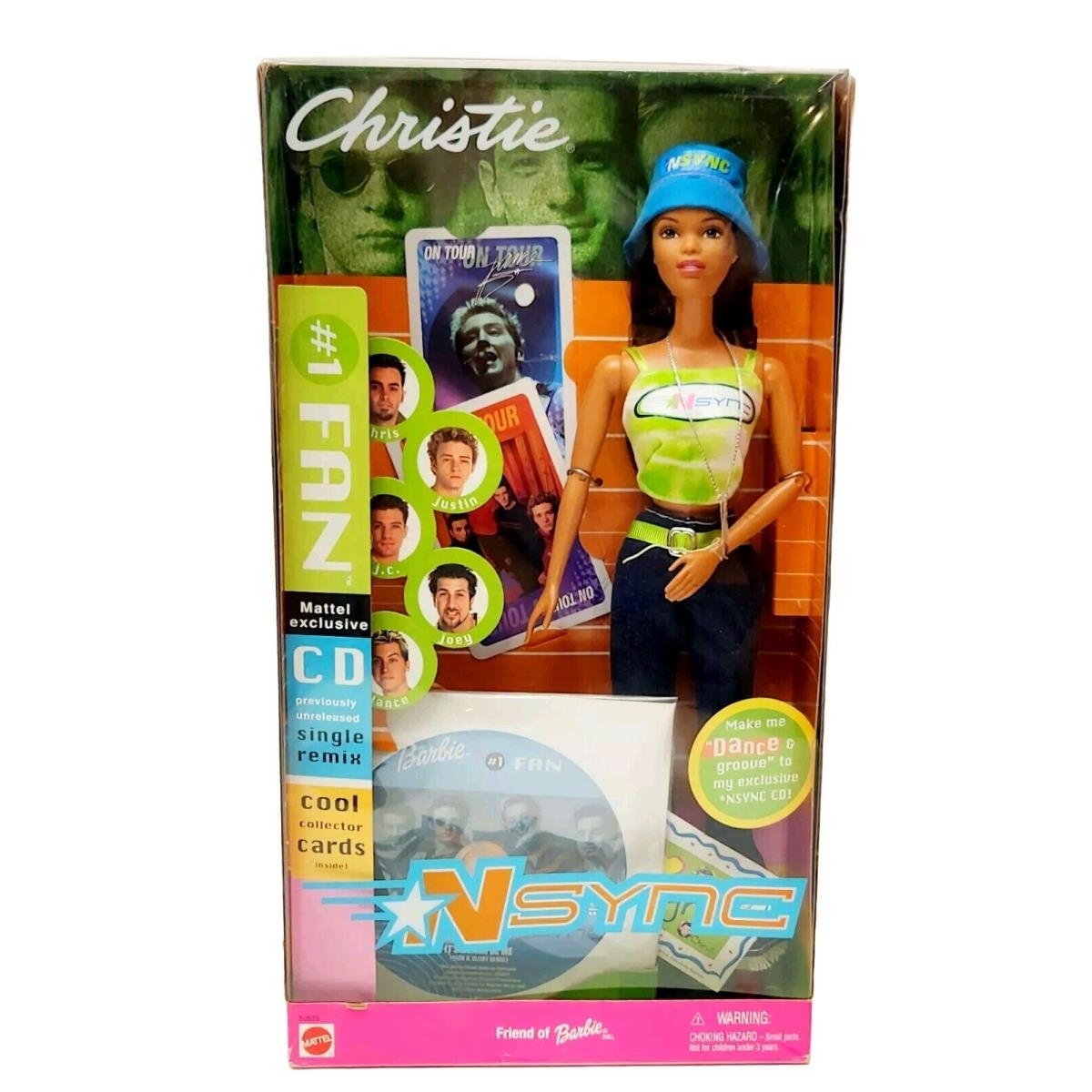 Mattel Christie Friend Of Barbie Doll w Nsync CD Collector Cards 50535 2000