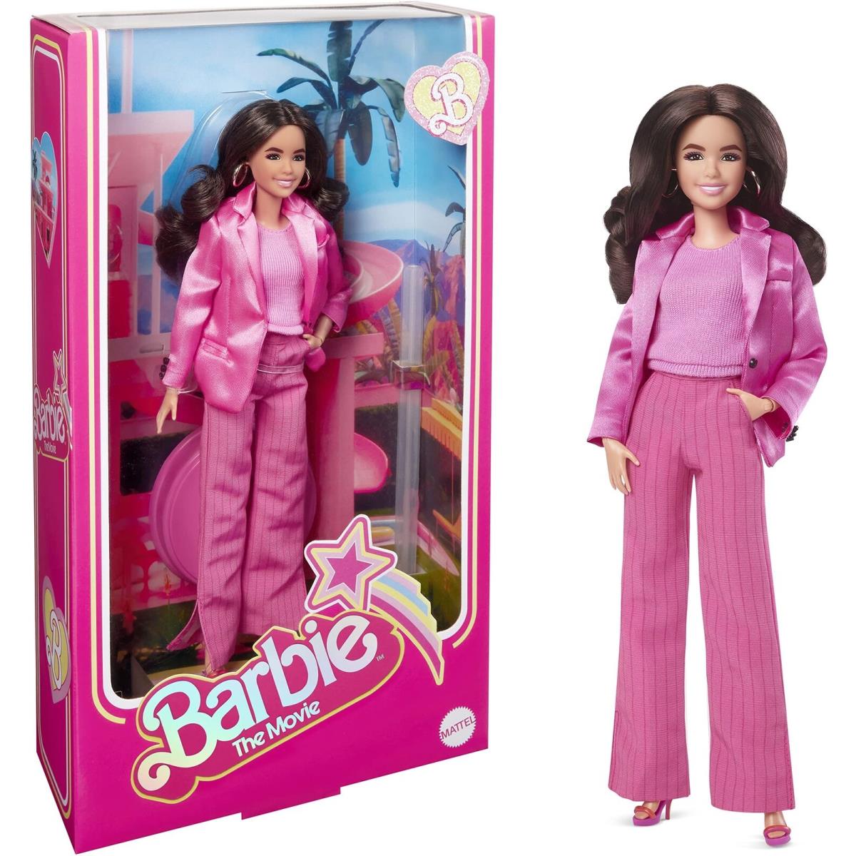 Barbie The Movie Doll Gloria Collectible Wearing Three-piece Pink Power Pantsuit