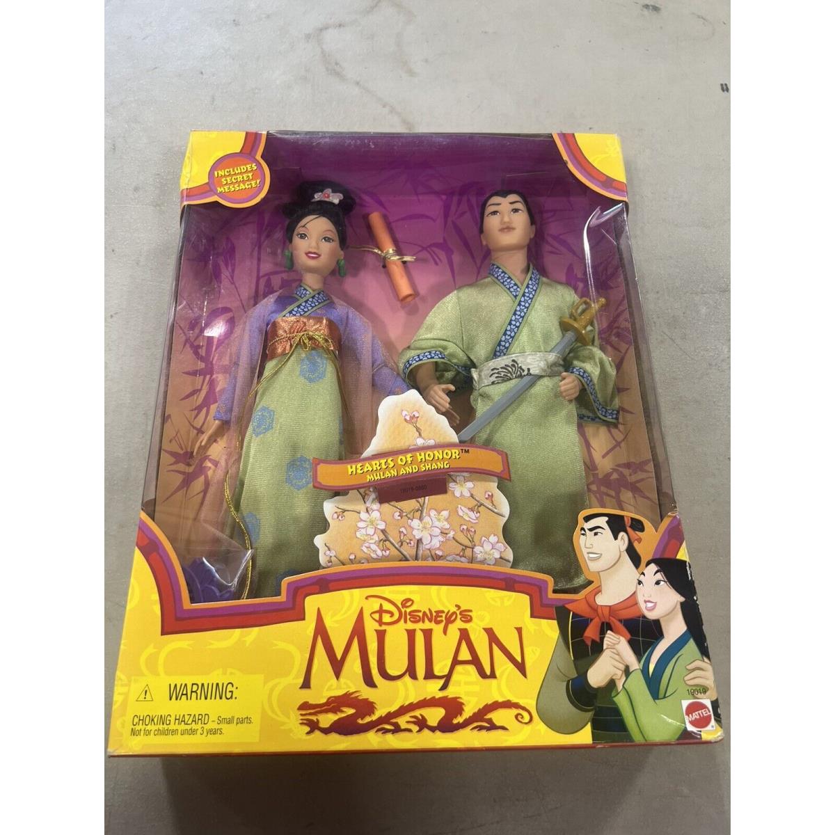 Set 2 Disney Mulan Shang Barbie Dolls Hearts OF Honor Set Mattel SH