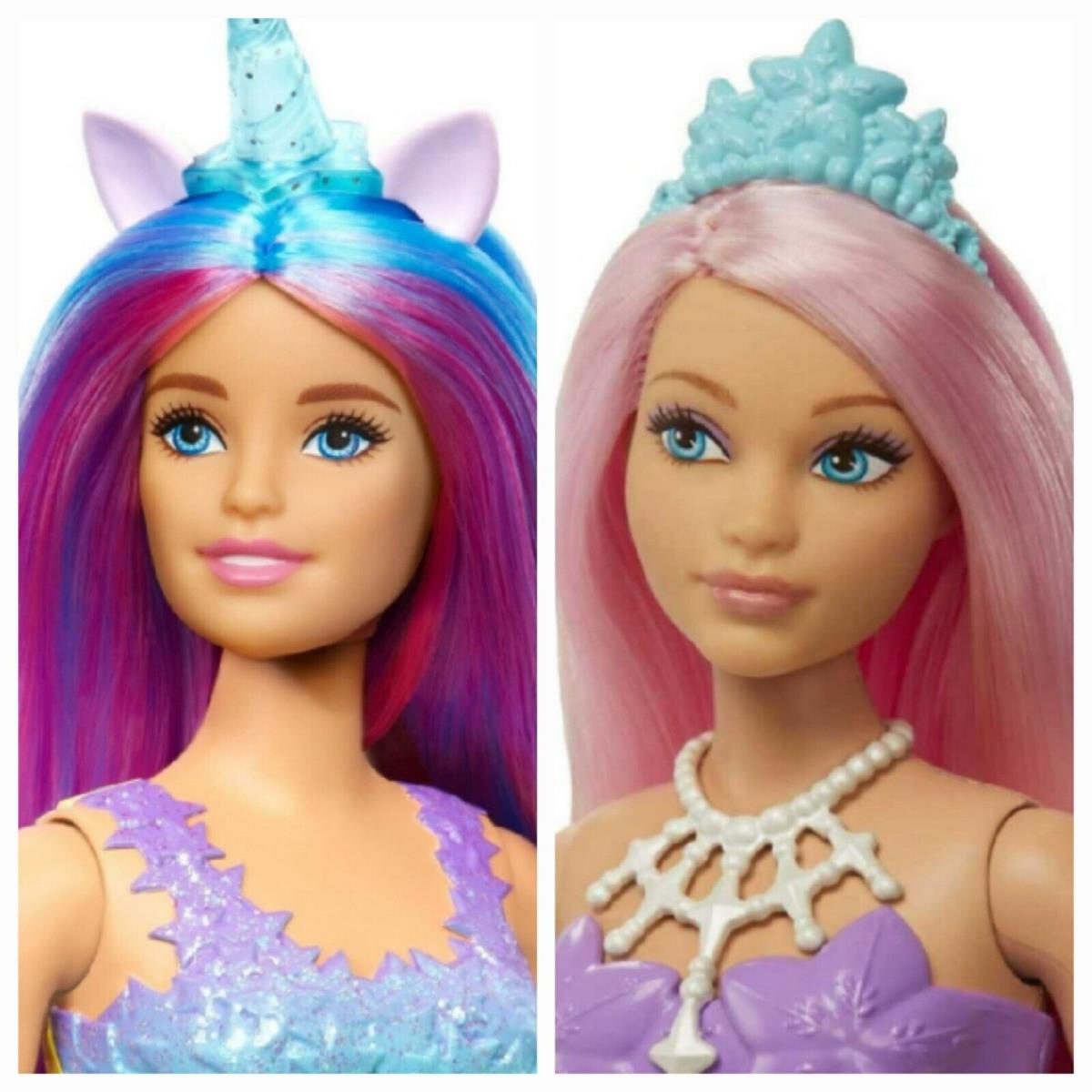 Barbie Dreamtopia Unicorn Mermaid Fairytale Rainbow Dolls with Curvy Body 2