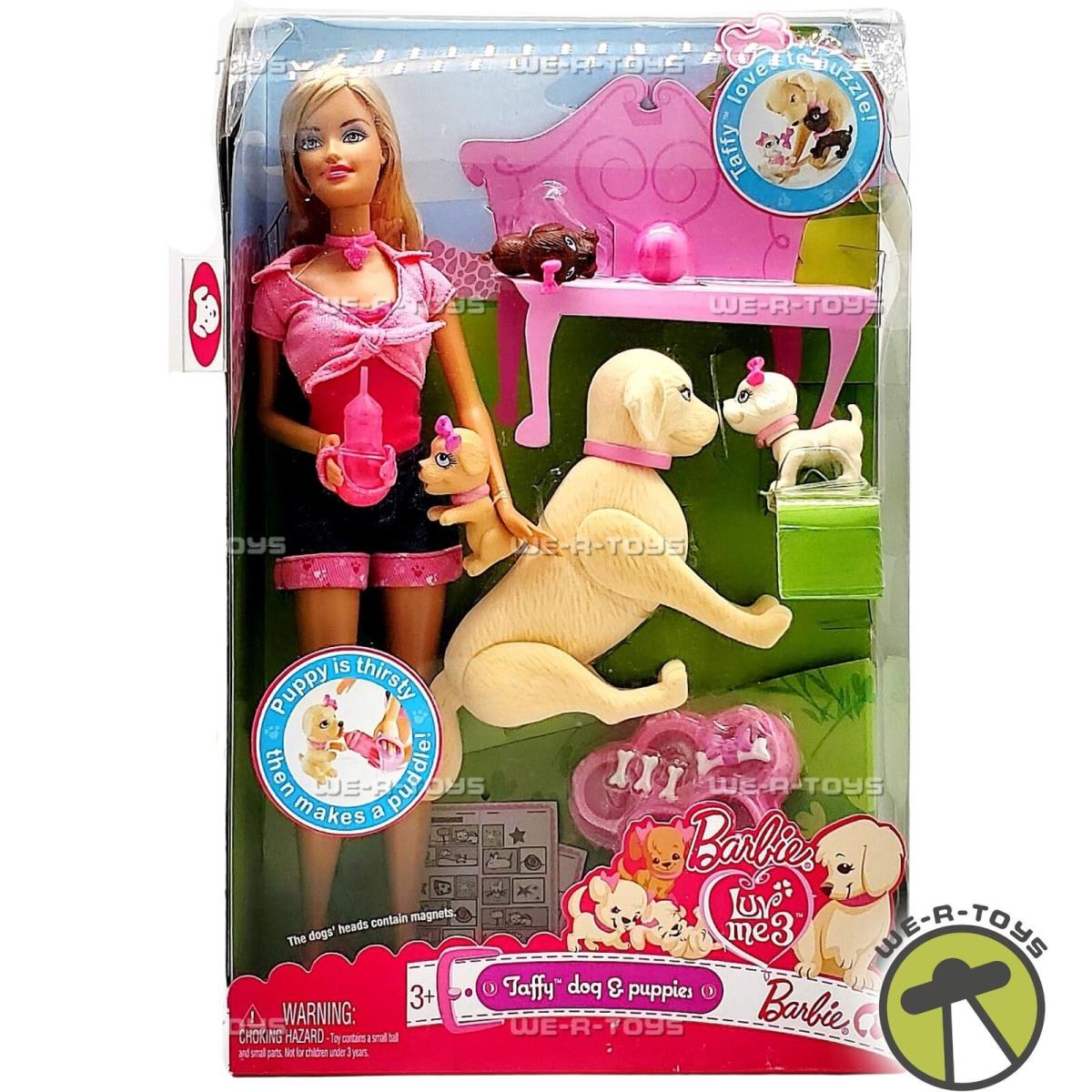 Barbie Taffy Dog and Puppies Doll 2008 Mattel M4215