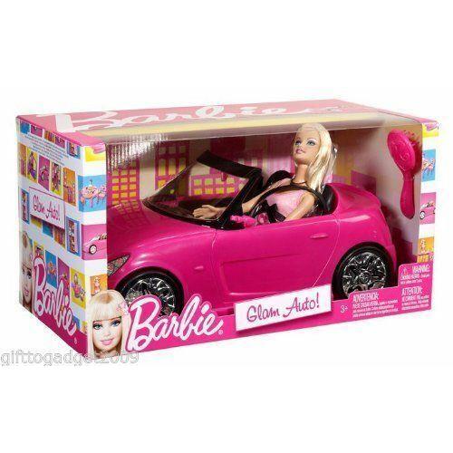 Mattel Barbie Glam Auto Car Convertible Doll Giftset