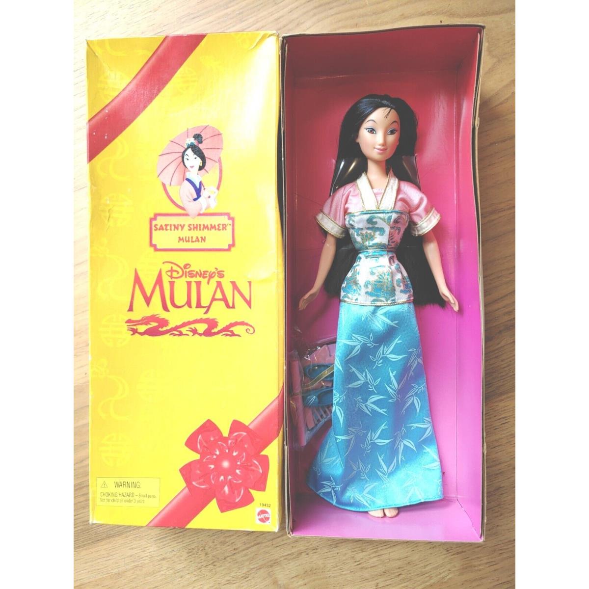 Satiny Shimmer Mulan Barbie Doll Mattel Walt Disney Collectible Toy