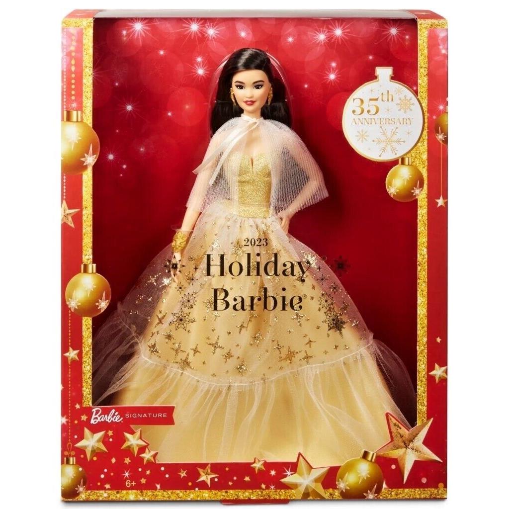 Mattel Collectible Barbie Christmas Brunette HJX07