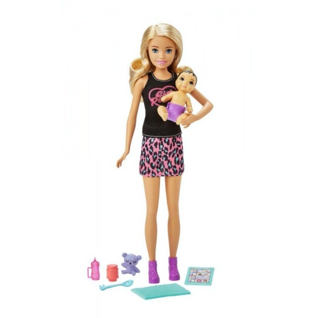 Mattel Barbie Nanny + Baby with Accessories GRP13