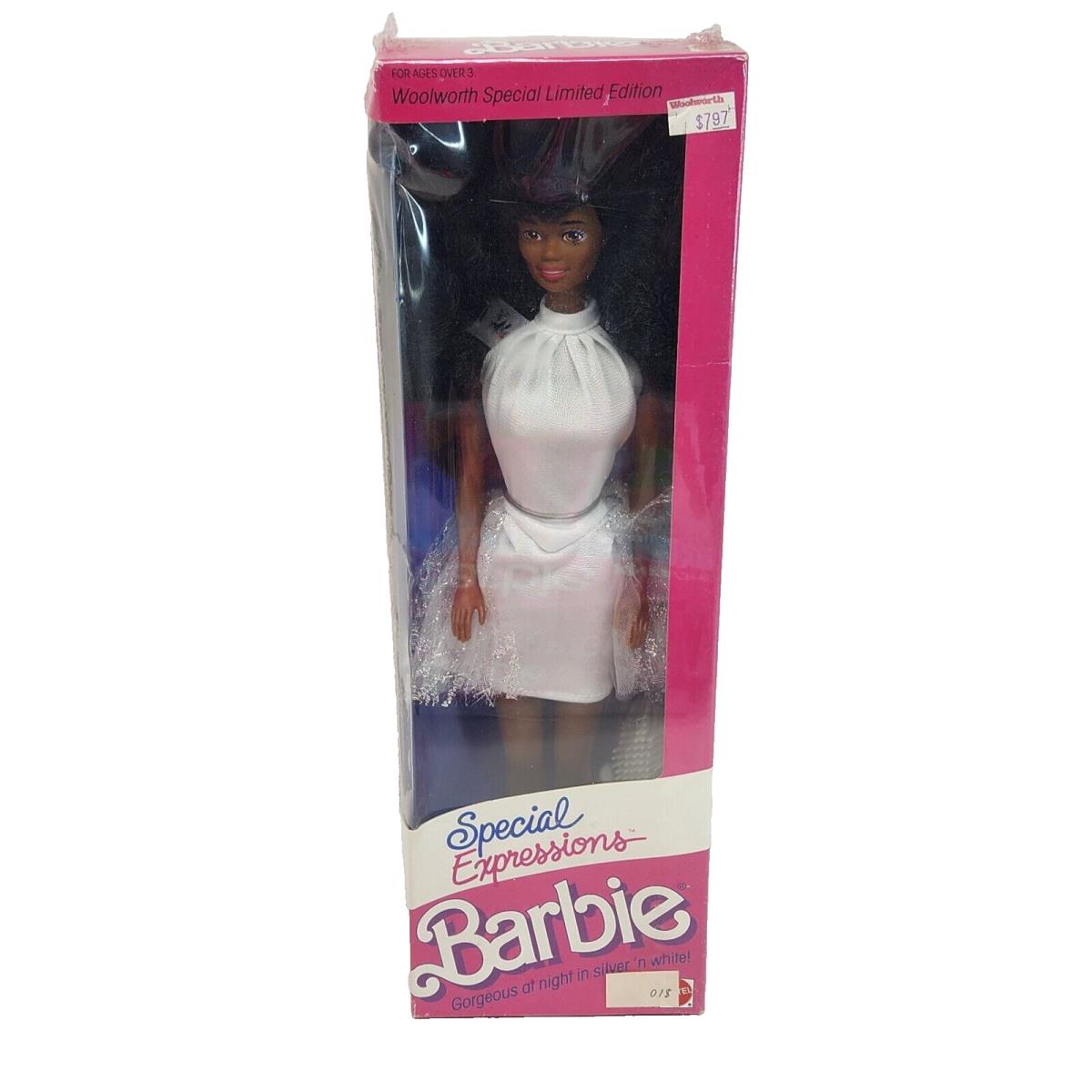 Vintage 1989 Mattel Special Expressions 7346 Black Barbie Doll IN Box